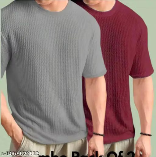 Men's Oversized Printed T-Shirts (Pack of 2)