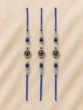 Designer Evil Eye Rakhi Online Traditional Blue Nazar Rakhi Gift